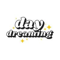 Daydreaming text icon label future business reality design vector