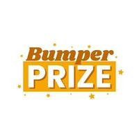 Bumper prize winner contest lottery text icon label design vector
