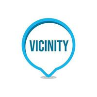 Vicinity distance surrounding area point icon label design vector