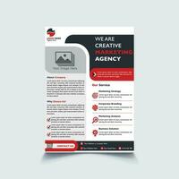 Modern corporate business flyer template design in A4 vector