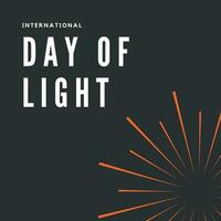 International Day of Light poster suitable for social media post vector