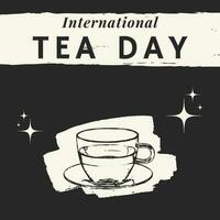 international tea day poster suitable for social media post vector