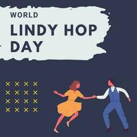 world lindy hop day poster vector