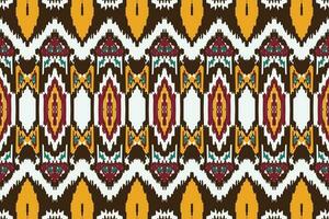 African Ikat Damask embroidery background. geometric ethnic oriental pattern traditional. Ikat Aztec style abstract vector illustration. design for print texture,fabric,saree,sari,carpet.