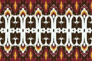African Ikat seamless pattern embroidery background. geometric ethnic oriental pattern traditional. Ikat Aztec style abstract vector illustration. design for print texture,fabric,saree,sari,carpet.