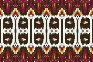 African Ikat seamless pattern embroidery background. geometric ethnic oriental pattern traditional. Ikat Aztec style abstract vector illustration. design for print texture,fabric,saree,sari,carpet.