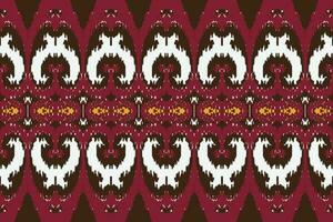 African Ikat Damask embroidery background. geometric ethnic oriental pattern traditional. Ikat Aztec style abstract vector illustration. design for print texture,fabric,saree,sari,carpet.