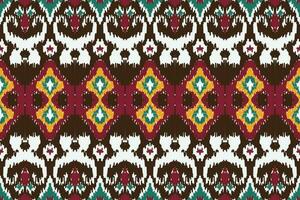 African Ikat Damask embroidery background. geometric ethnic oriental pattern traditional. Ikat Aztec style abstract vector illustration. design for print texture,fabric,saree,sari,carpet.