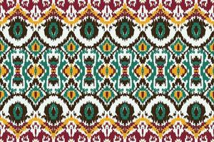 African Ikat seamless pattern embroidery background. geometric ethnic oriental pattern traditional. Ikat Aztec style abstract vector illustration. design for print texture,fabric,saree,sari,carpet.