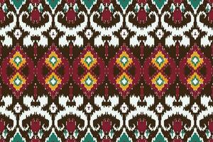 African Ikat Damask embroidery background. geometric ethnic oriental pattern traditional. Ikat Aztec style abstract vector illustration. design for print texture,fabric,saree,sari,carpet.