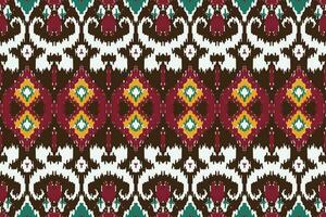 African Ikat Damask embroidery background. geometric ethnic oriental pattern traditional. Ikat Aztec style abstract vector illustration. design for print texture,fabric,saree,sari,carpet.