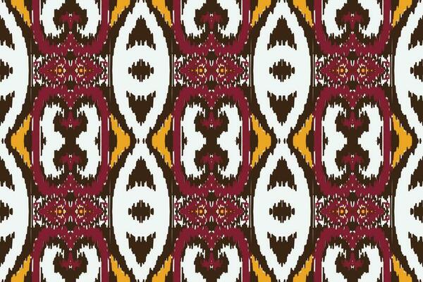 African Ikat floral paisley embroidery background. geometric ethnic oriental pattern traditional. Ikat Aztec style abstract vector illustration. design for print texture,fabric,saree,sari,carpet.
