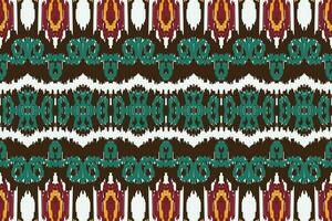 African Ikat paisley pattern embroidery background. geometric ethnic oriental pattern traditional. Ikat Aztec style abstract vector illustration. design for print texture,fabric,saree,sari,carpet.