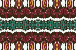 African Ikat paisley pattern embroidery background. geometric ethnic oriental pattern traditional. Ikat Aztec style abstract vector illustration. design for print texture,fabric,saree,sari,carpet.