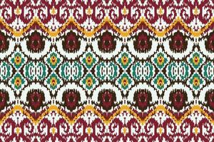 African Ikat paisley pattern embroidery background. geometric ethnic oriental pattern traditional. Ikat Aztec style abstract vector illustration. design for print texture,fabric,saree,sari,carpet.