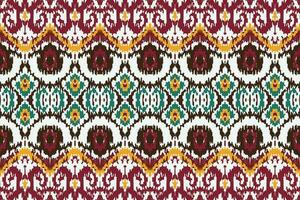 African Ikat paisley pattern embroidery background. geometric ethnic oriental pattern traditional. Ikat Aztec style abstract vector illustration. design for print texture,fabric,saree,sari,carpet.