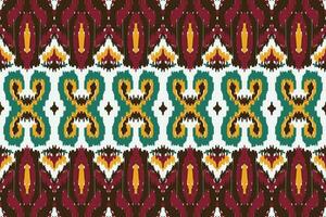 African Ikat paisley pattern embroidery background. geometric ethnic oriental pattern traditional. Ikat Aztec style abstract vector illustration. design for print texture,fabric,saree,sari,carpet.