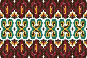 African Ikat paisley pattern embroidery background. geometric ethnic oriental pattern traditional. Ikat Aztec style abstract vector illustration. design for print texture,fabric,saree,sari,carpet.