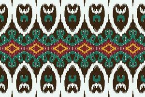 African Ikat paisley pattern embroidery background. geometric ethnic oriental pattern traditional. Ikat Aztec style abstract vector illustration. design for print texture,fabric,saree,sari,carpet.