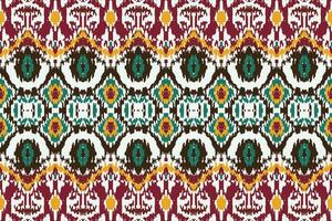 African Ikat paisley pattern embroidery background. geometric ethnic oriental pattern traditional. Ikat Aztec style abstract vector illustration. design for print texture,fabric,saree,sari,carpet.
