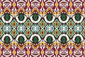 African Ikat paisley pattern embroidery background. geometric ethnic oriental pattern traditional. Ikat Aztec style abstract vector illustration. design for print texture,fabric,saree,sari,carpet.