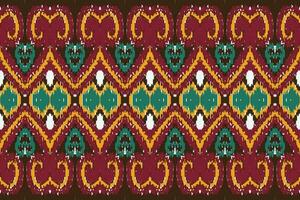 African Ikat paisley pattern embroidery background. geometric ethnic oriental pattern traditional. Ikat Aztec style abstract vector illustration. design for print texture,fabric,saree,sari,carpet.