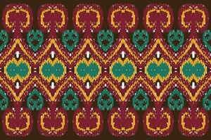 African Ikat paisley pattern embroidery background. geometric ethnic oriental pattern traditional. Ikat Aztec style abstract vector illustration. design for print texture,fabric,saree,sari,carpet.