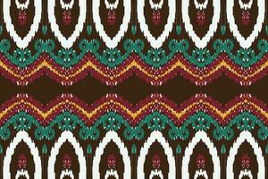 African Ikat seamless pattern embroidery background. geometric ethnic oriental pattern traditional. Ikat Aztec style abstract vector illustration. design for print texture,fabric,saree,sari,carpet.