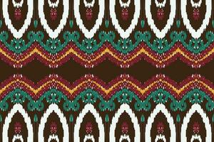 African Ikat seamless pattern embroidery background. geometric ethnic oriental pattern traditional. Ikat Aztec style abstract vector illustration. design for print texture,fabric,saree,sari,carpet.