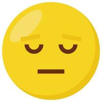 Sad face expression character emoji flat icon. vector