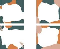 Set of abstract shapes. Vector illustration in flat style. Design elements.