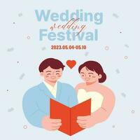 wedding day. Wedding festival banner. vector