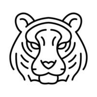 Tigre cara icono, vector