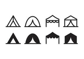 Tent icon simple design, vector camping event travel, outline and black silhouette.