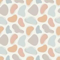 Abstract organic shapes and lines vector seamless pattern.