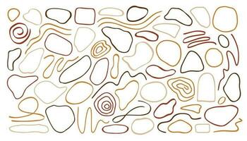 Abstract organic forms set, vector modern illustration.