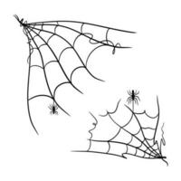 Spider web cobweb vector icon doodle.