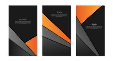 Set of templates for business brochures, page layout, media story and cover. Modern abstract design. Vector illustration