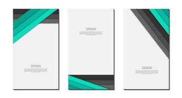 Set of templates for business brochures, page layout, media story and cover. Modern abstract design. Vector illustration