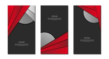 Set of templates for business brochures, page layout, media story and cover. Modern abstract design. Vector illustration
