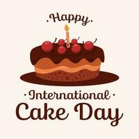 International Cake Day calligraphy hand lettering vector