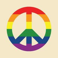 Pride Peace Sign, Happy Pride Element, LGBTQ Decorative Vector