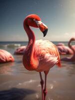 flamingo Bird . AI Generated photo