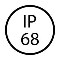 IP68 standard waterproof icon vector for graphic design, logo, website, social media, mobile app, UI