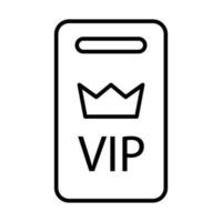 VIP card icon vector for graphic design, logo, website, social media, mobile app, UI