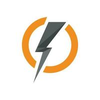 Lightning icon  flash logo vector