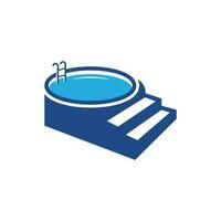 nadando piscina servicio, nadando piscina logo, agua logo diseño vector