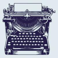 Old Typewriter - Classic Writing Machine with Vintage Charm vector
