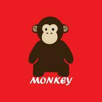 Cute monkey design. Monkey logo vector and mascot template for badge