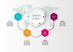 concepto de negocio de plantilla infográfica con diagrama. vector